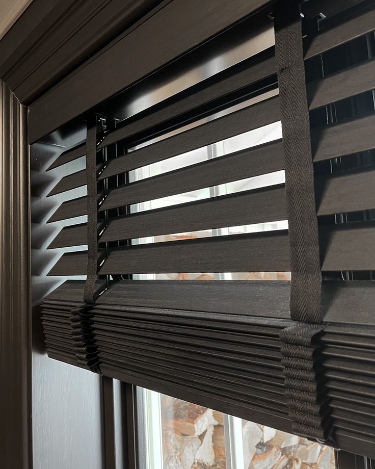inside wooden blinds