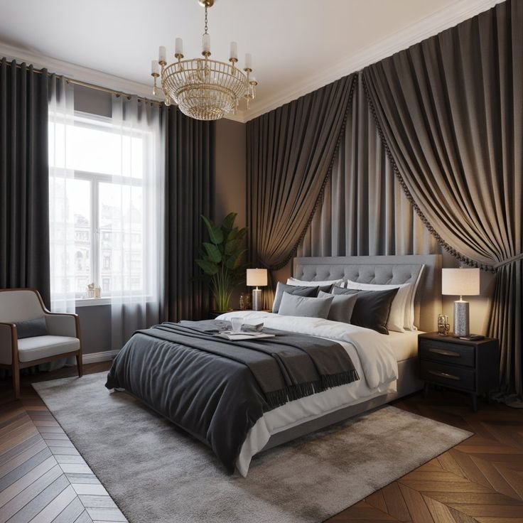 black bangs curtains