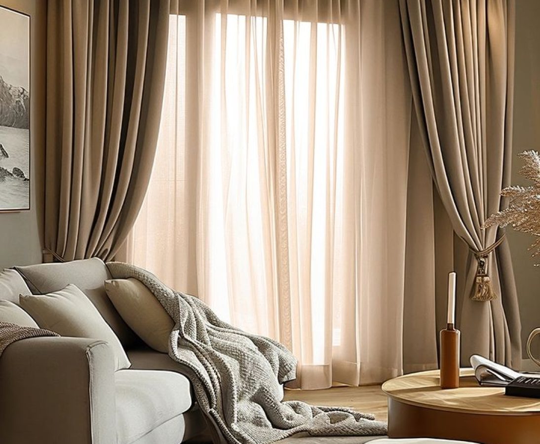 Premium Beige Curtains in Abu Dhabi